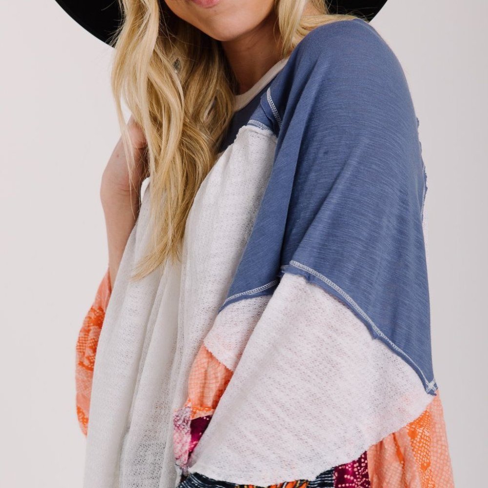 Free People We The Free People Friday Fever Blouse Floral Flutter Sleeve Medium